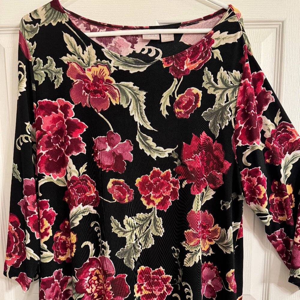 Chico's Travelers Floral Tunic
